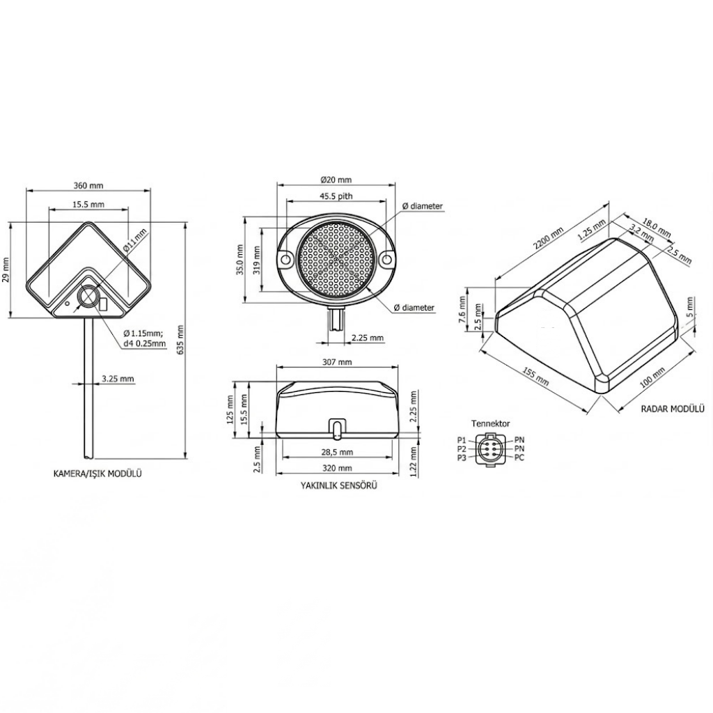 CRE-AKS-206 — Teknik Ölçüler